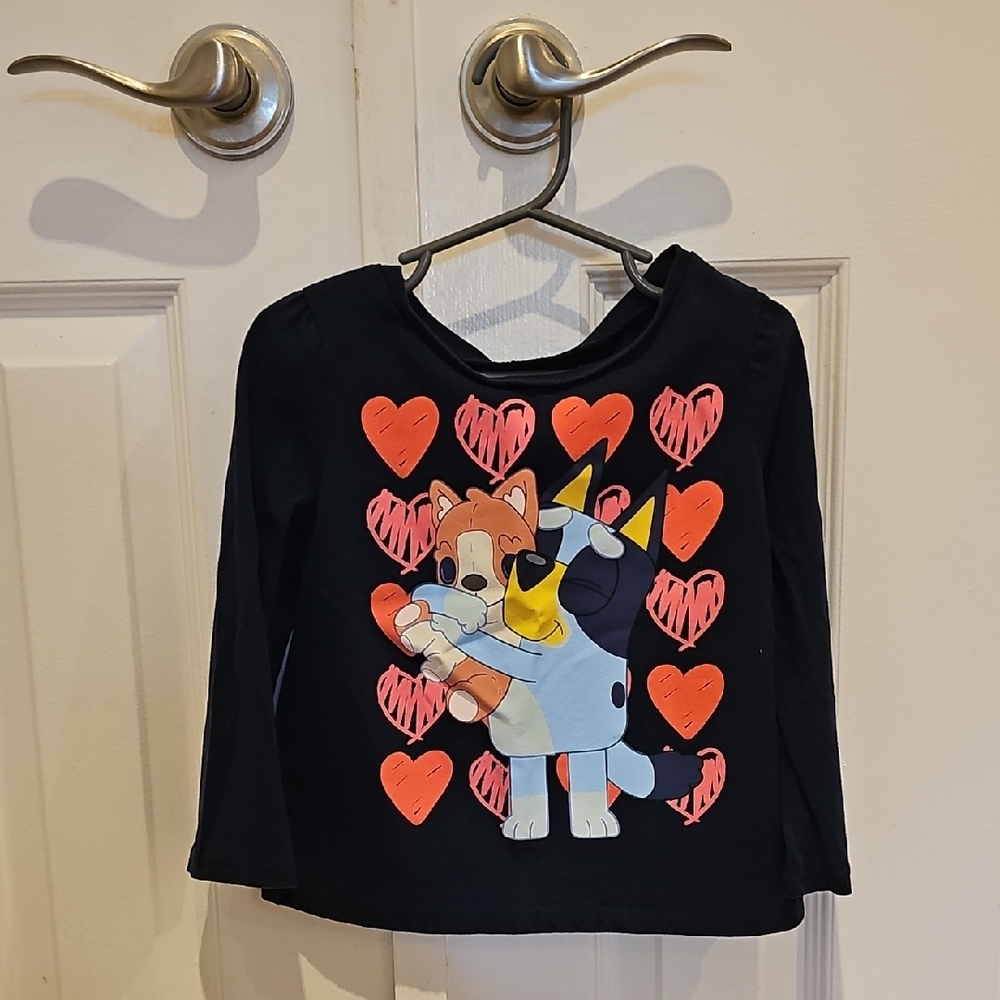 Kids Navy Blue Shirt with Bluey Print